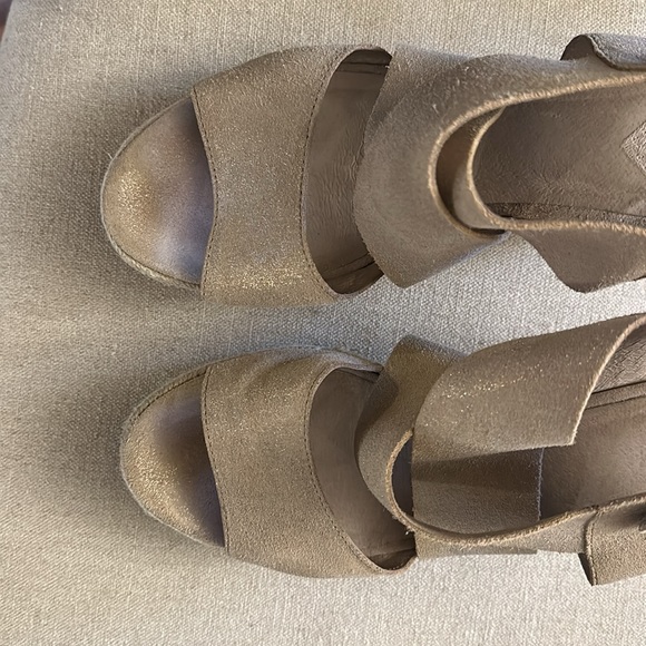 Eileen Fisher Women’s Strappy Gladiator Espadrille Wedge Sandals Cream Size 8.5 - Picture 6 of 12